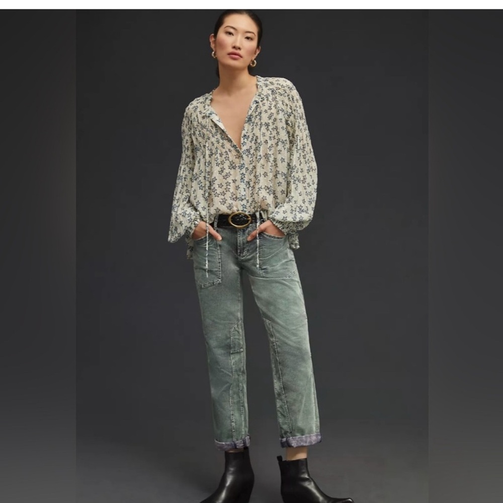 Anthropologie Pilcro The Wanderer Corduroy Pants Green Size 27